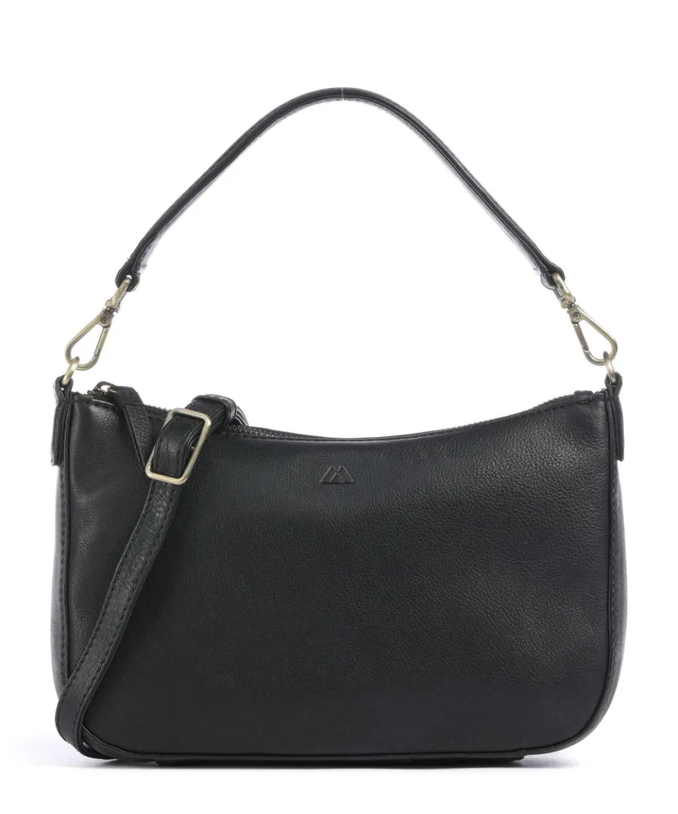 Remona Shoulder bag grained cow leather black