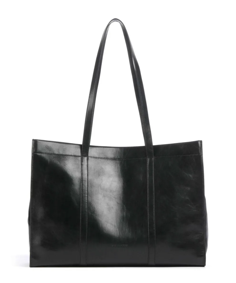 Ace Crinkle Tote bag fine grain cow leather black