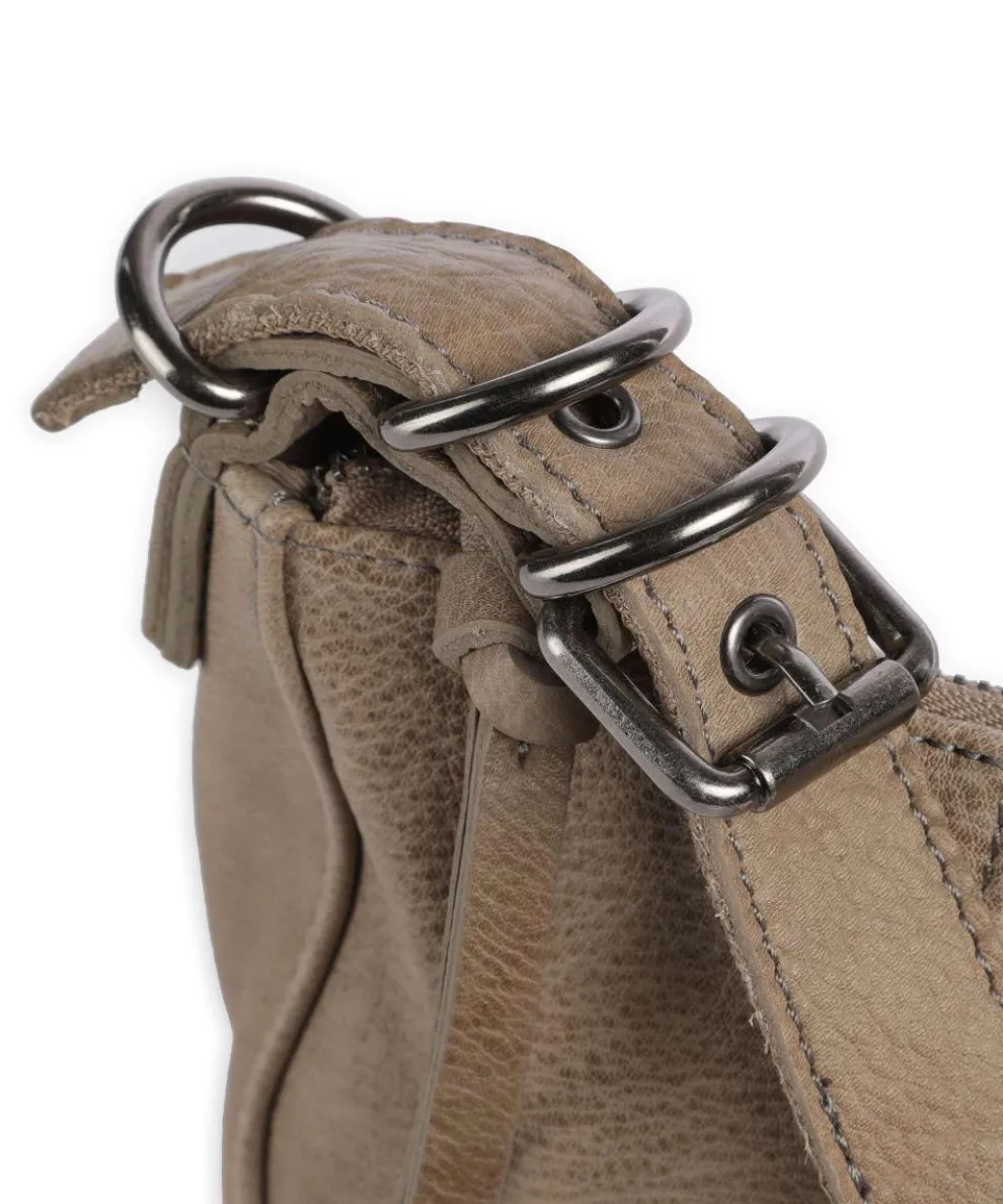 Ride Easy Shoulder bag grained leather taupe