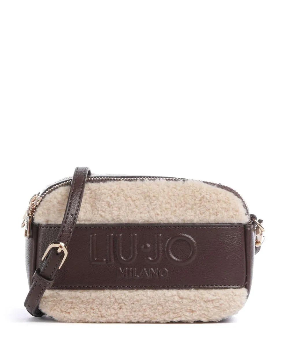 Ridhi S Crossbody bag imitation leather, faux fur dark brown