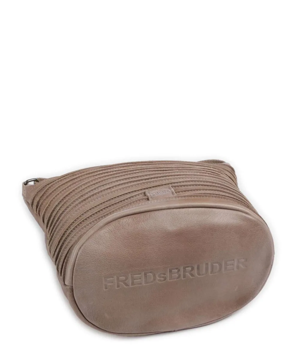 Riffellinchen Crossbody bag grained cow leather taupe