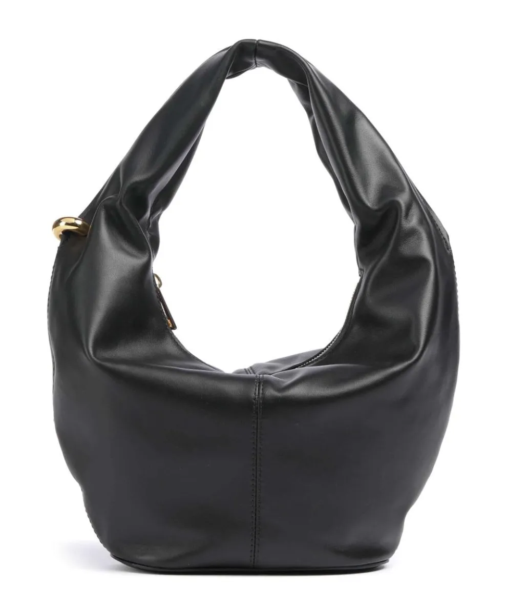 Ring Mini Hobo bag fine grain leather black