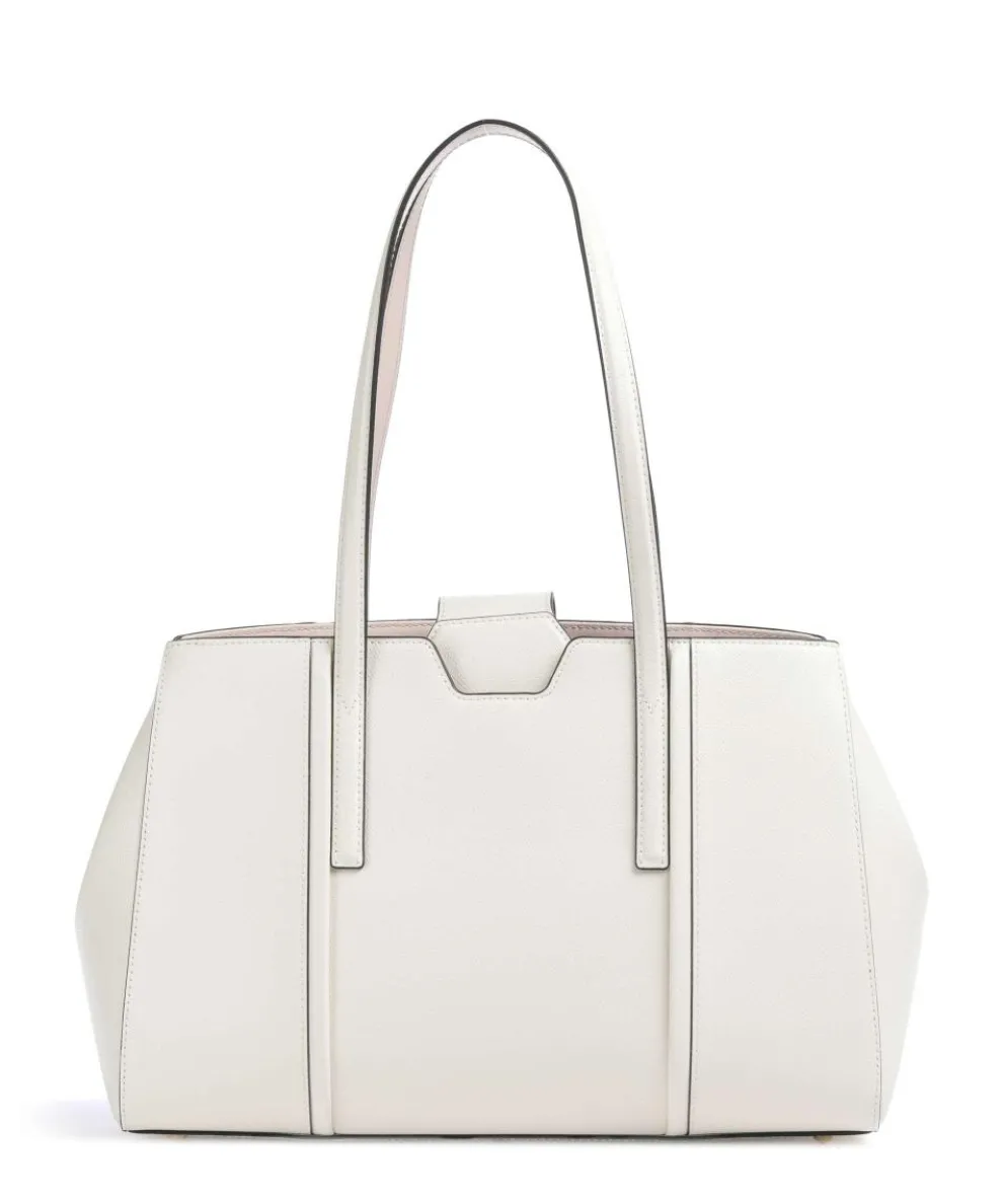 Riva L Tote bag grained leather white