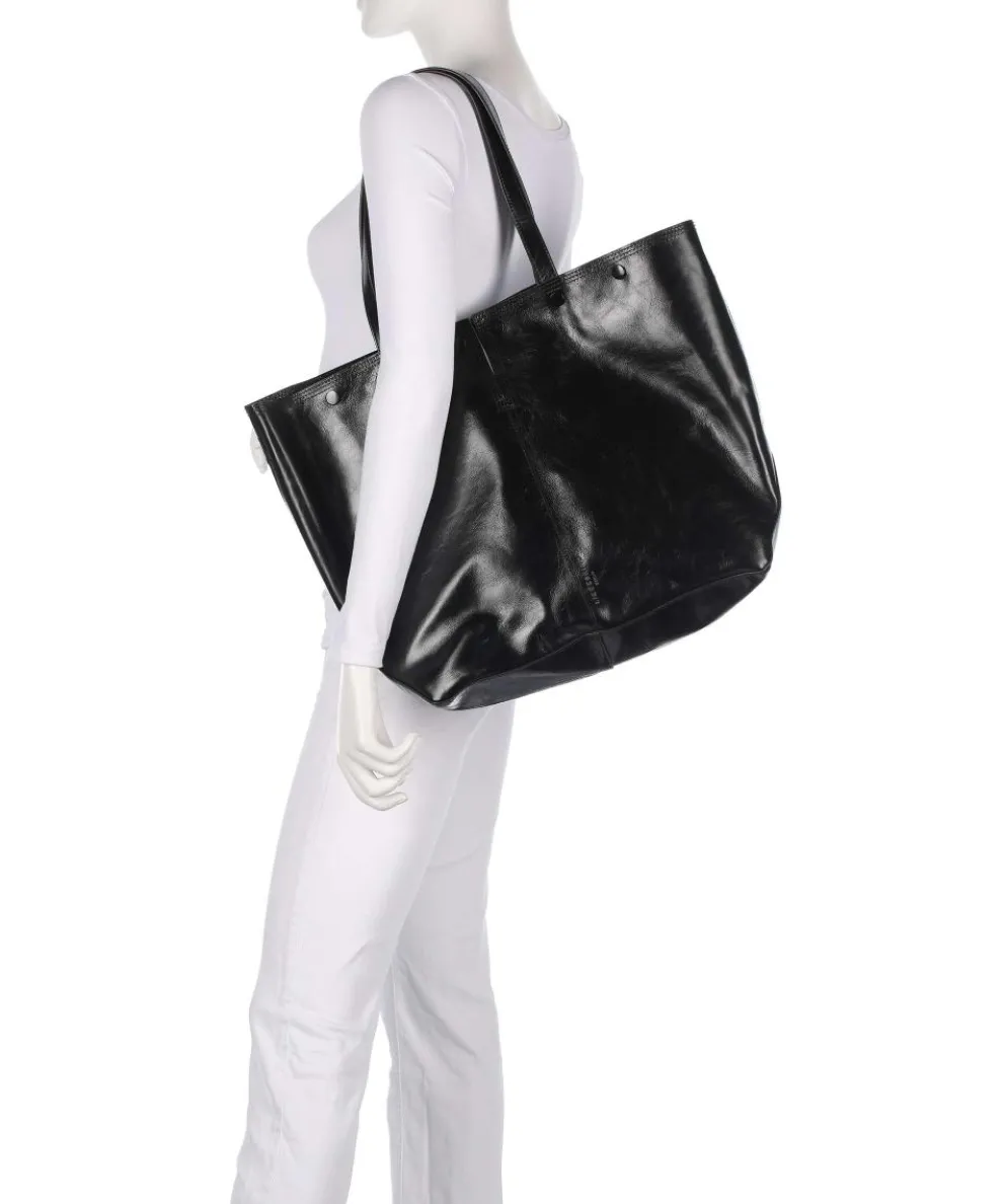 Rive Paper Touch Crinkle L Tote bag nappa calfskin black