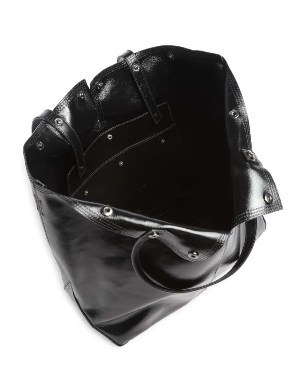 Rive Paper Touch Crinkle L Tote bag nappa calfskin black