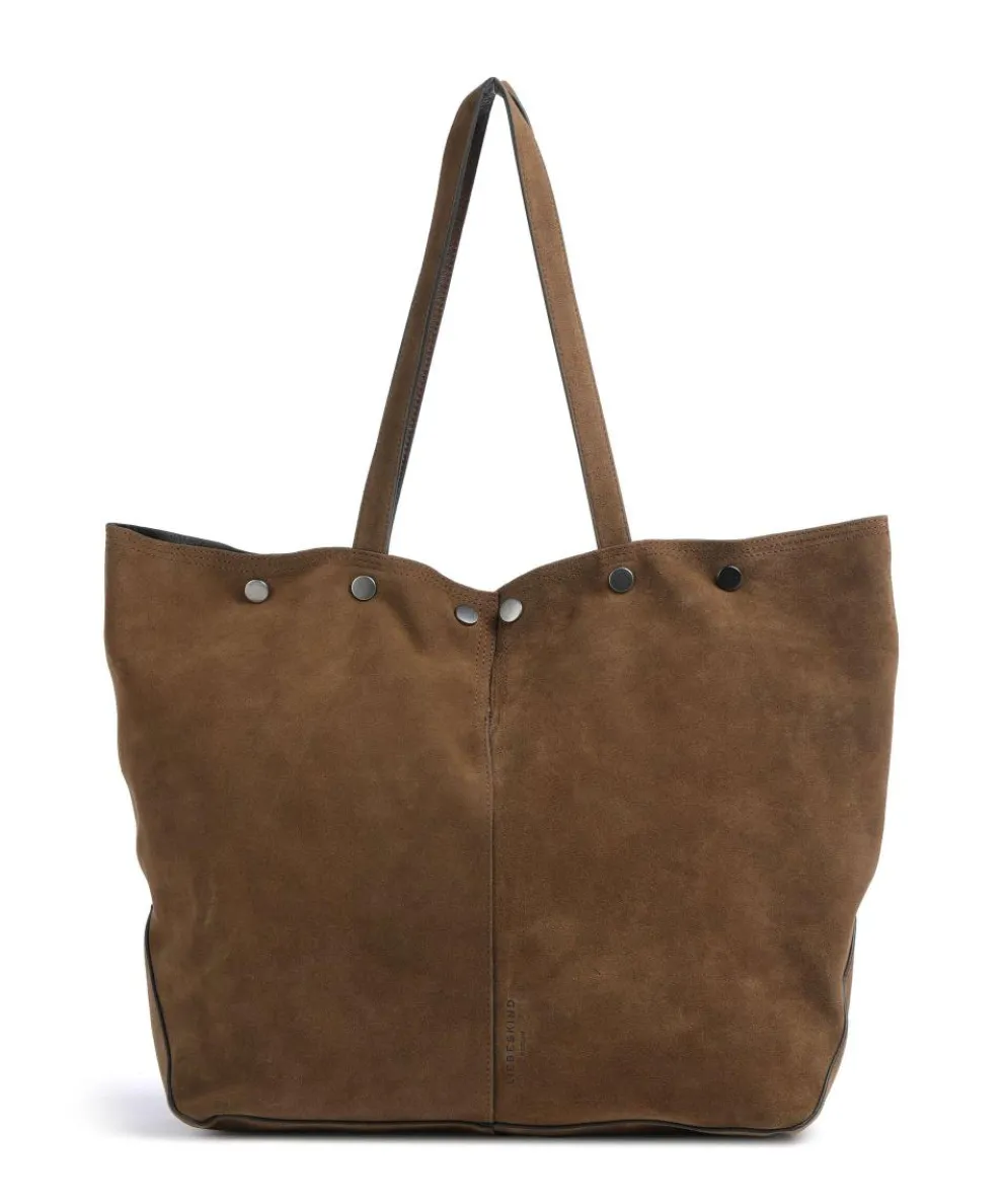 Rive Suede L Tote bag brushed leather mud