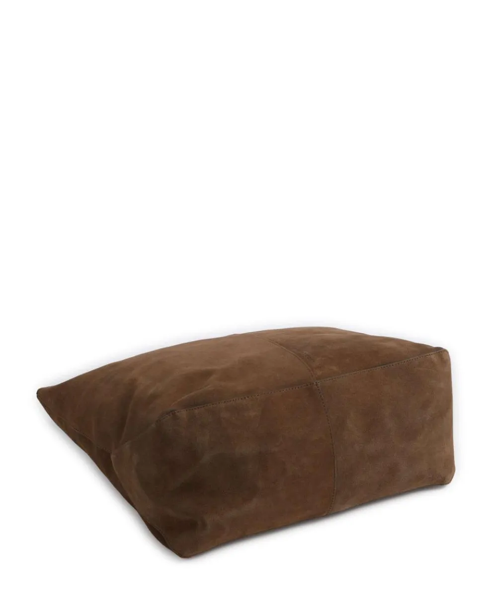 Rive Suede L Tote bag brushed leather mud