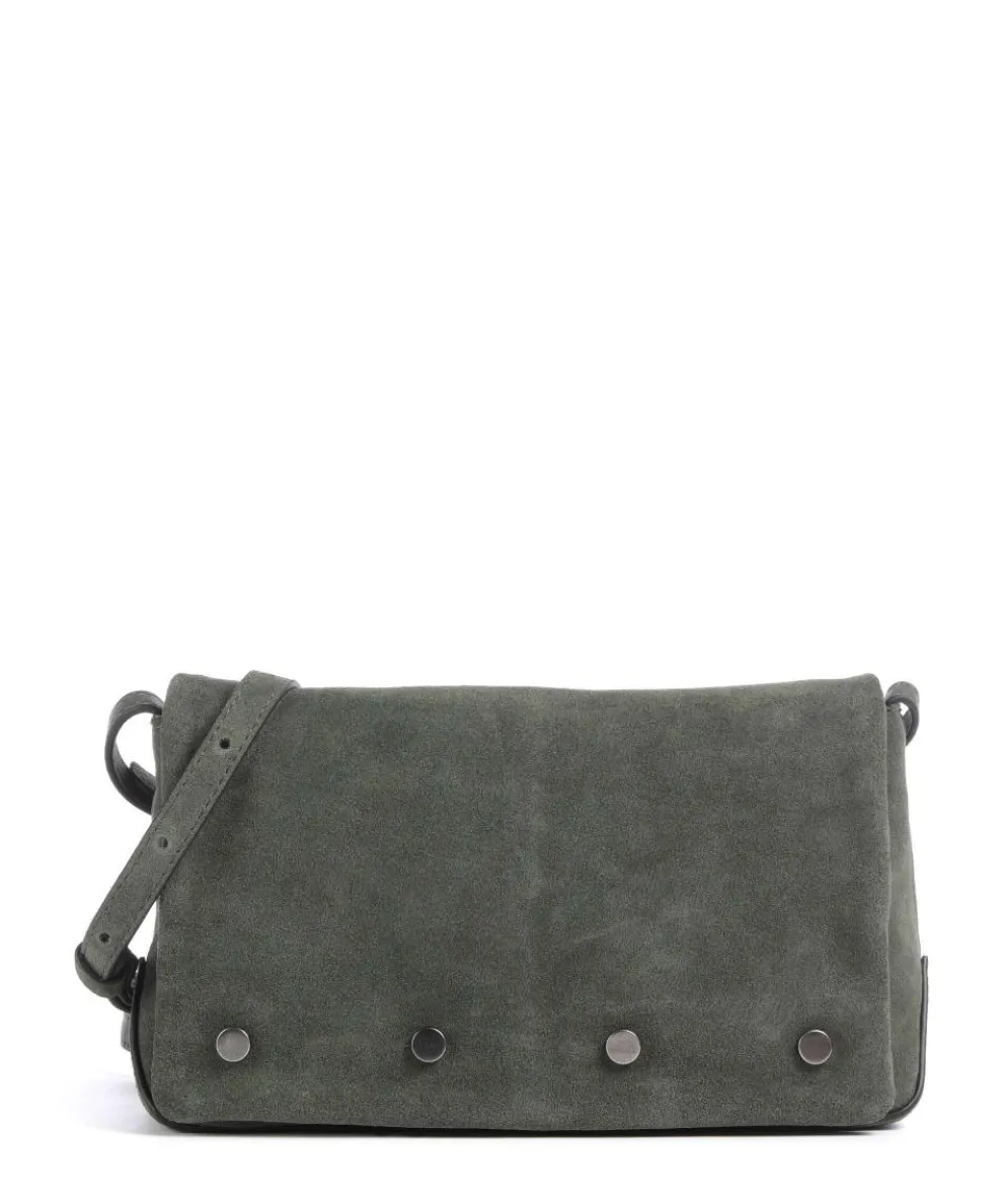 Rive Suede S Crossbody bag velour leather dark green