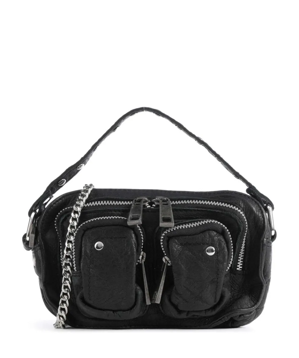 River Washed Helena Crossbody bag grained calfskin black