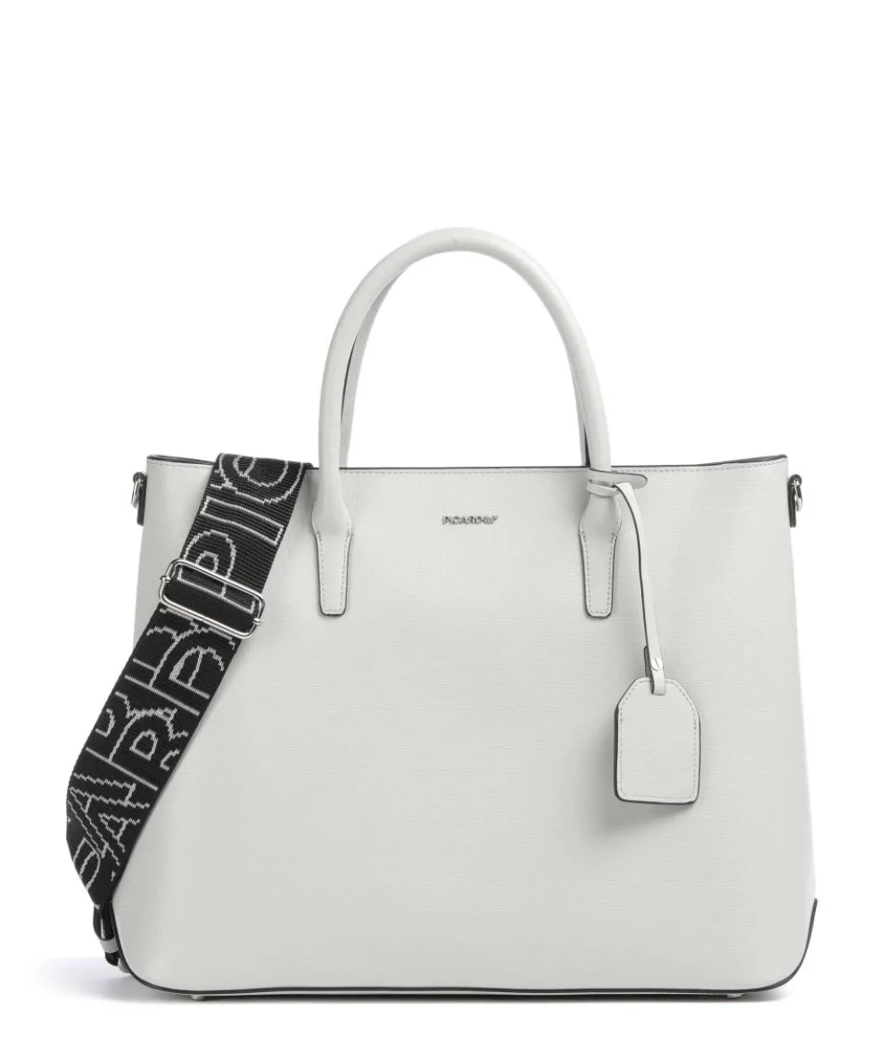 Super Star Handbag saffiano cow leather light grey