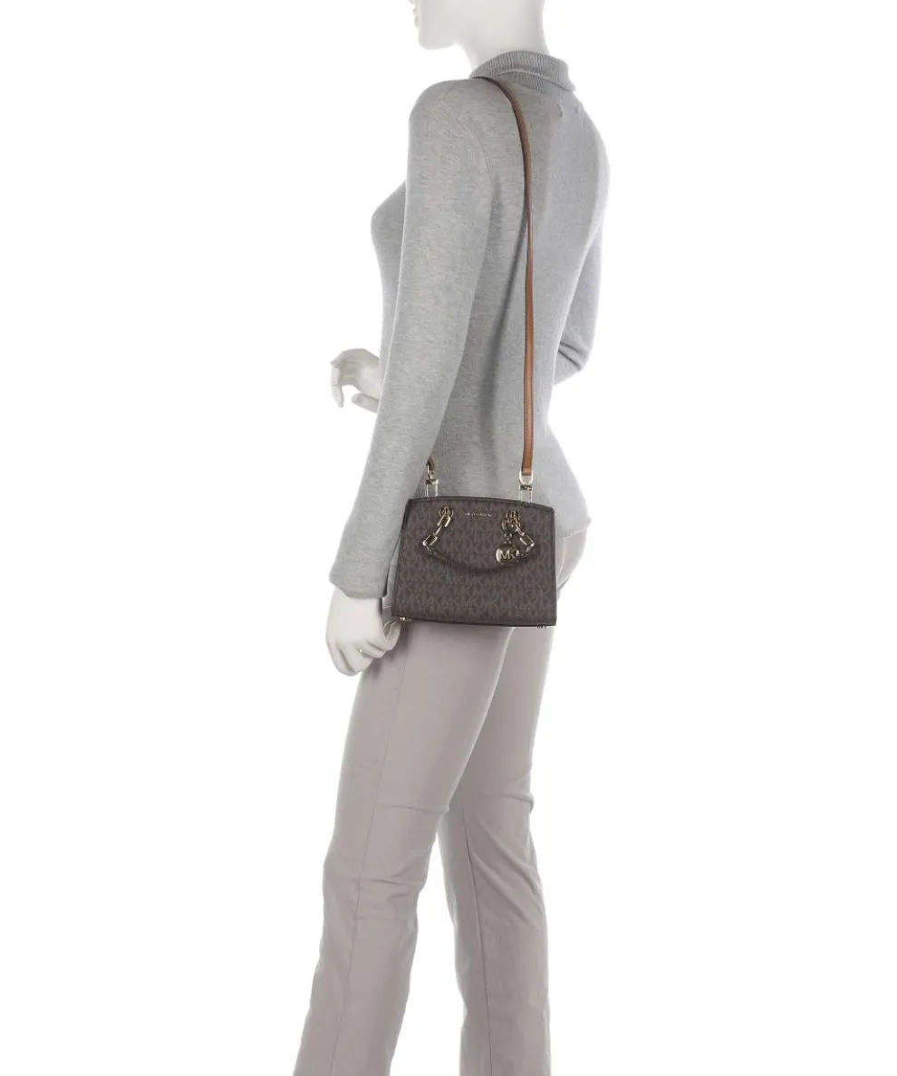 Cynthia Crossbody bag canvas dark brown