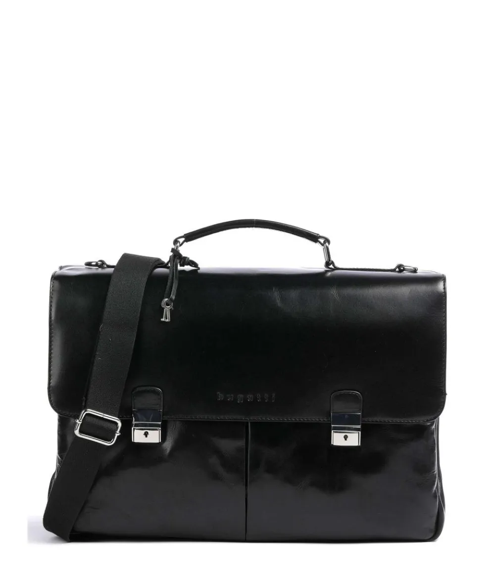 Romano Briefcase 16″ pull-up cow leather black