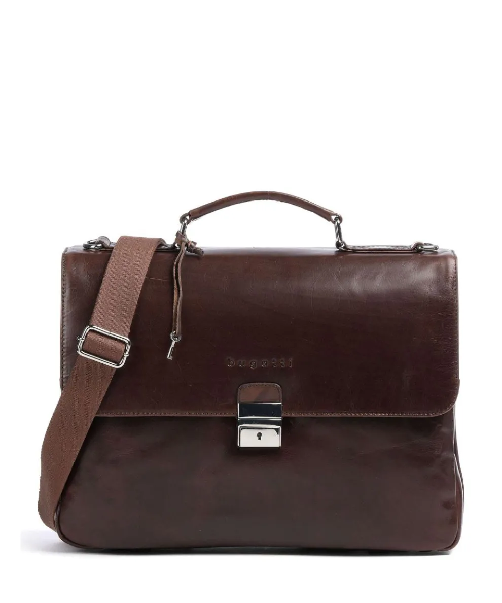 Romano Briefcase 15″ pull-up cow leather dark brown