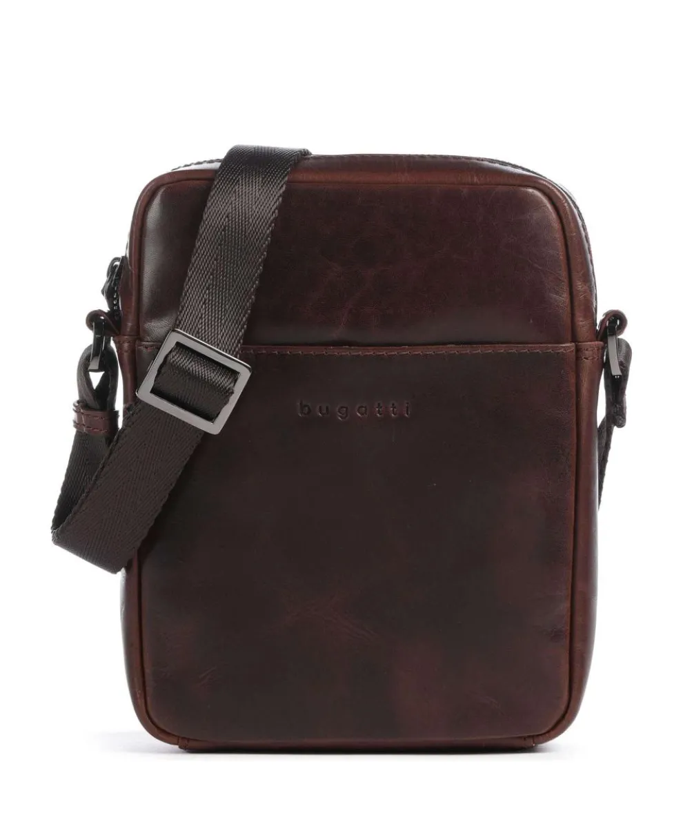 Romano Crossbody bag fine grain cow leather dark brown