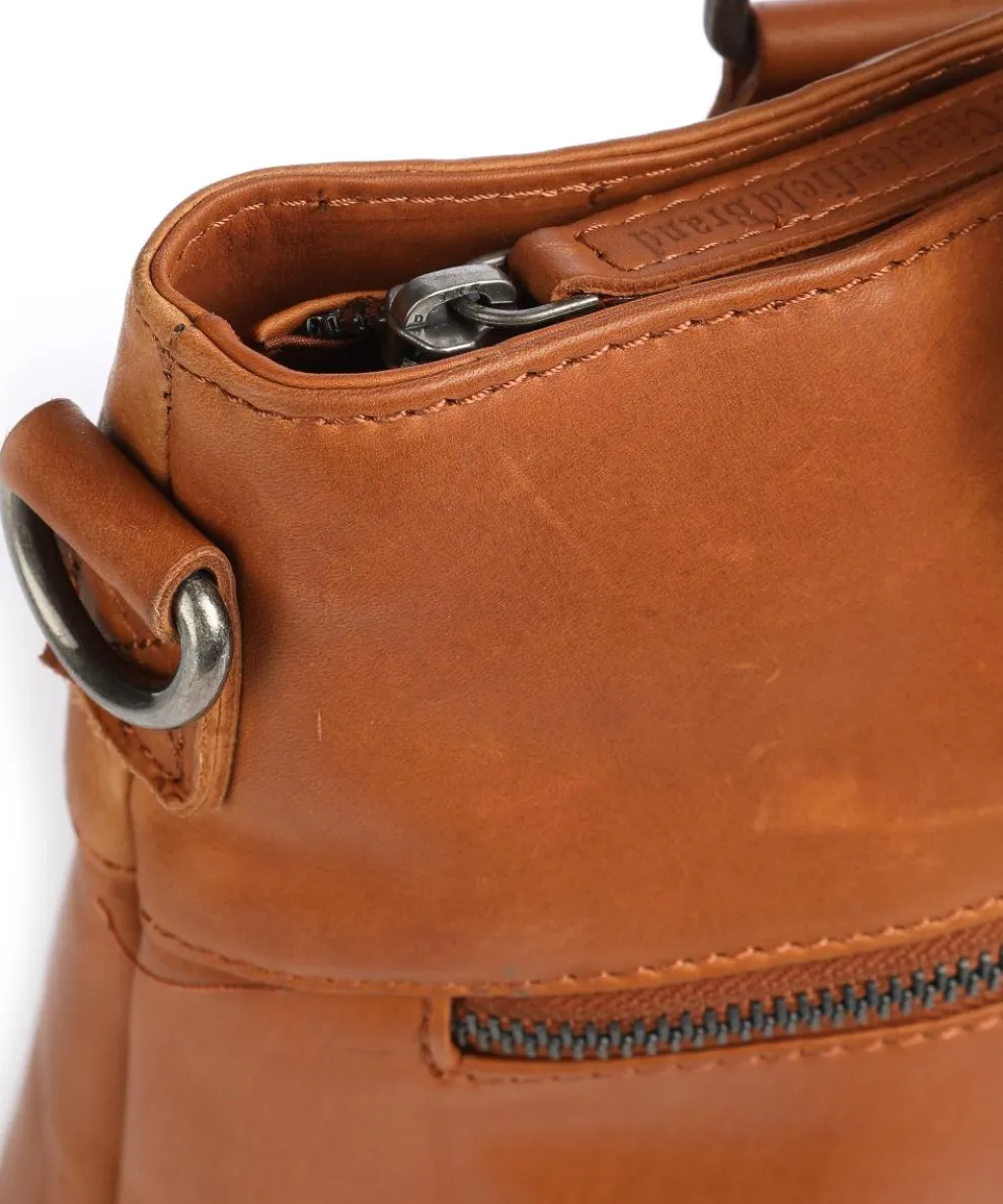 Rome Tote bag 13″ pull-up cow leather cognac