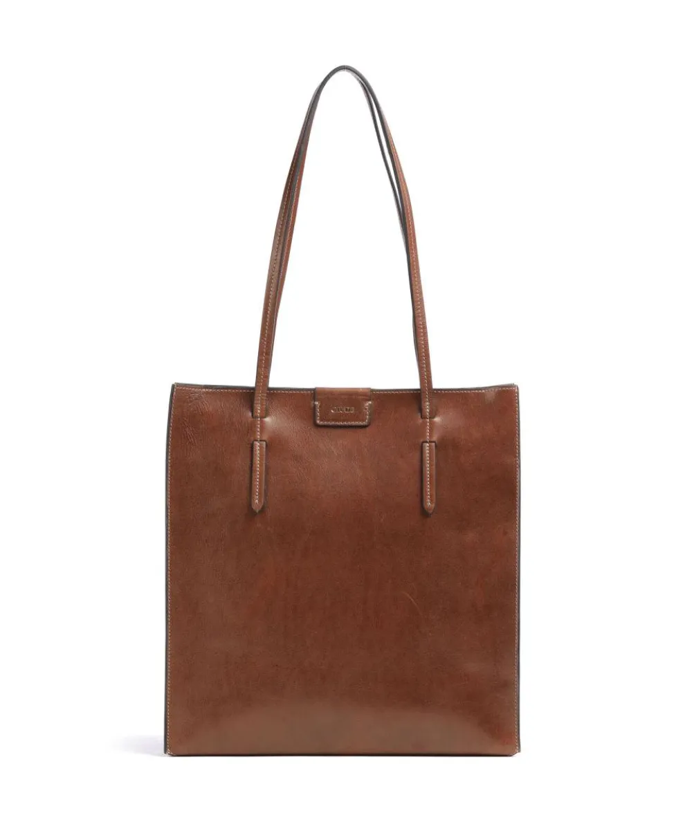 Romina Tote bag fine grain cow leather brown