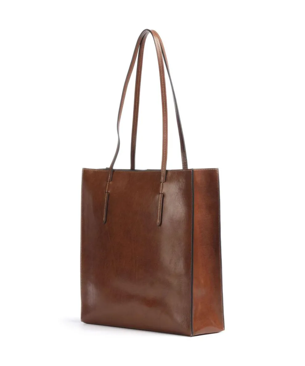 Romina Tote bag fine grain cow leather brown