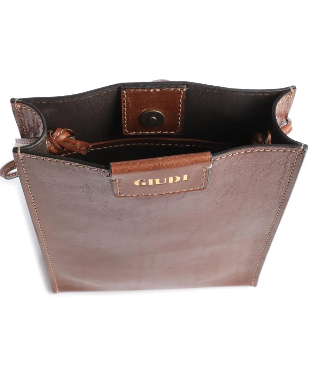 Romina Tracollina Crossbody bag fine grain cow leather brown