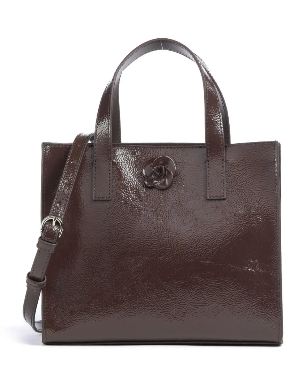Rouseta Handbag grained leather dark brown
