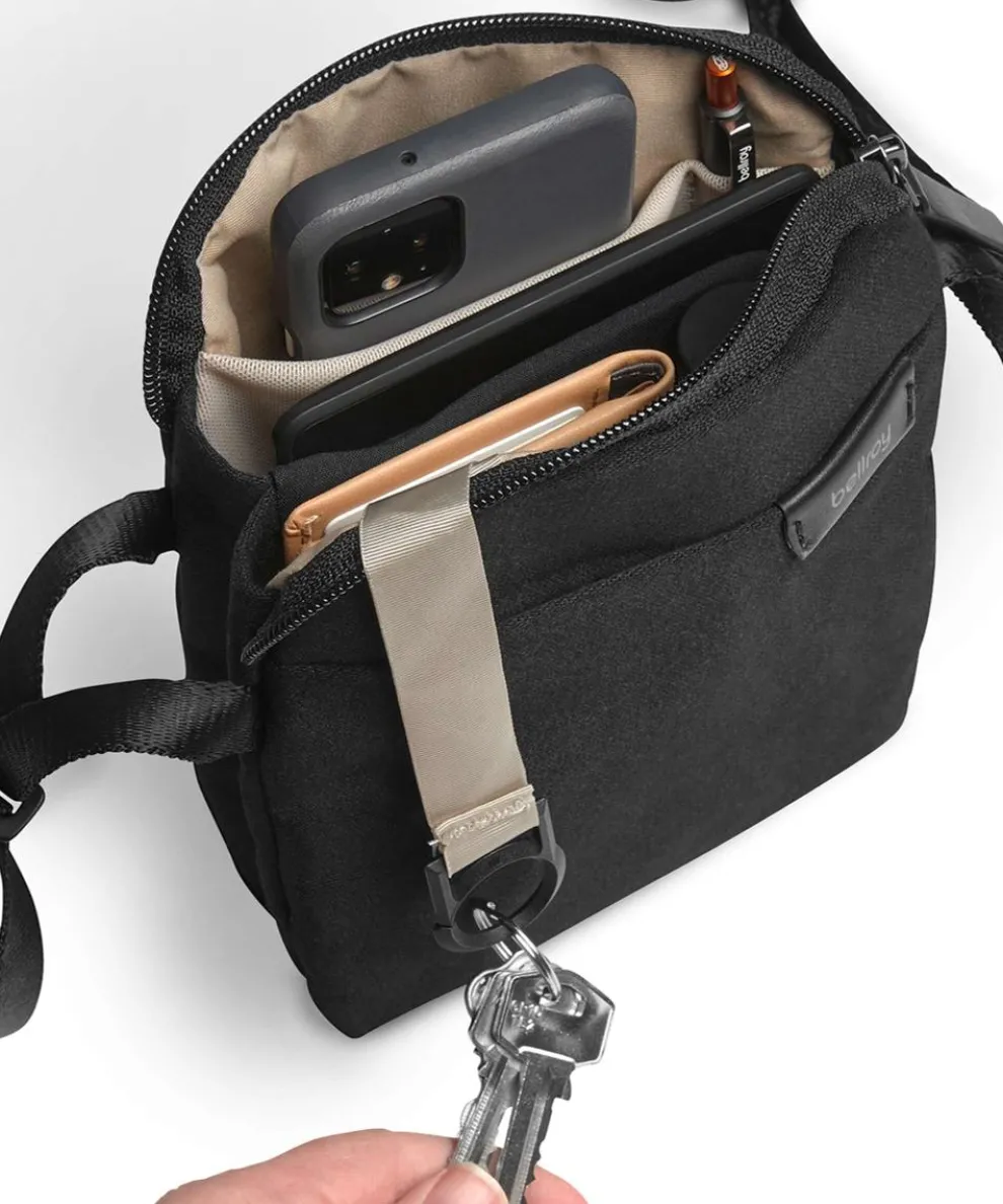 City Crossbody bag recycled nylon black