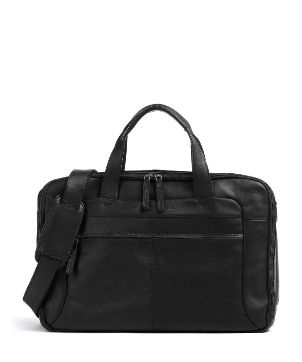Ryan Briefcase 17″ pull-up cow leather black