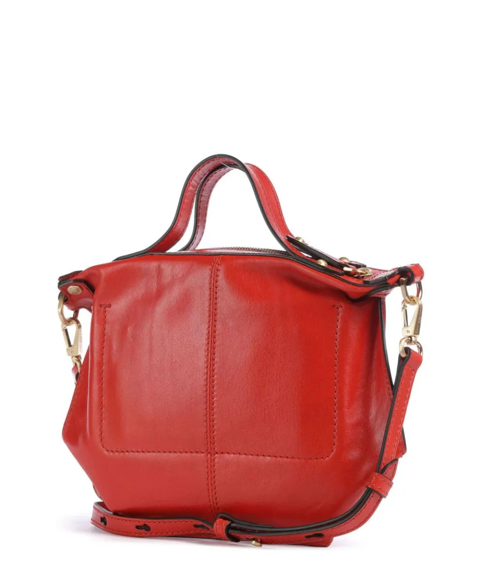 Unica Crossbody bag fine grain cow leather light red