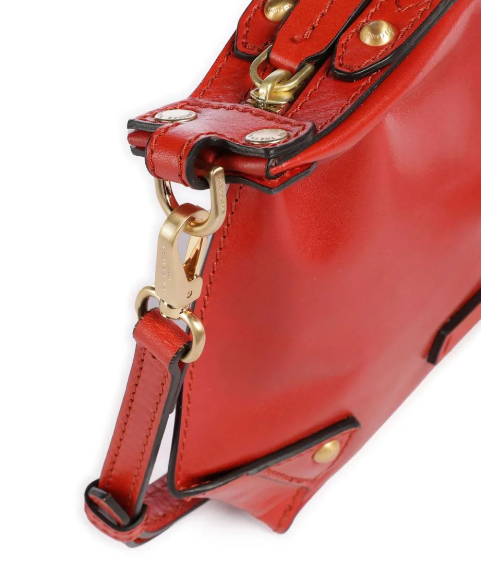 Unica Crossbody bag fine grain cow leather light red