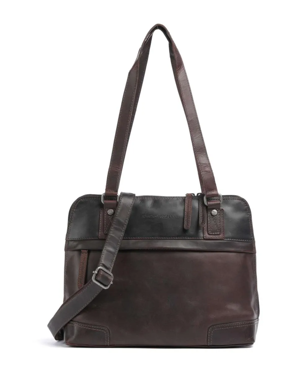 Cow Wax Pull Up Belgrado Shoulder bag cow leather dark brown