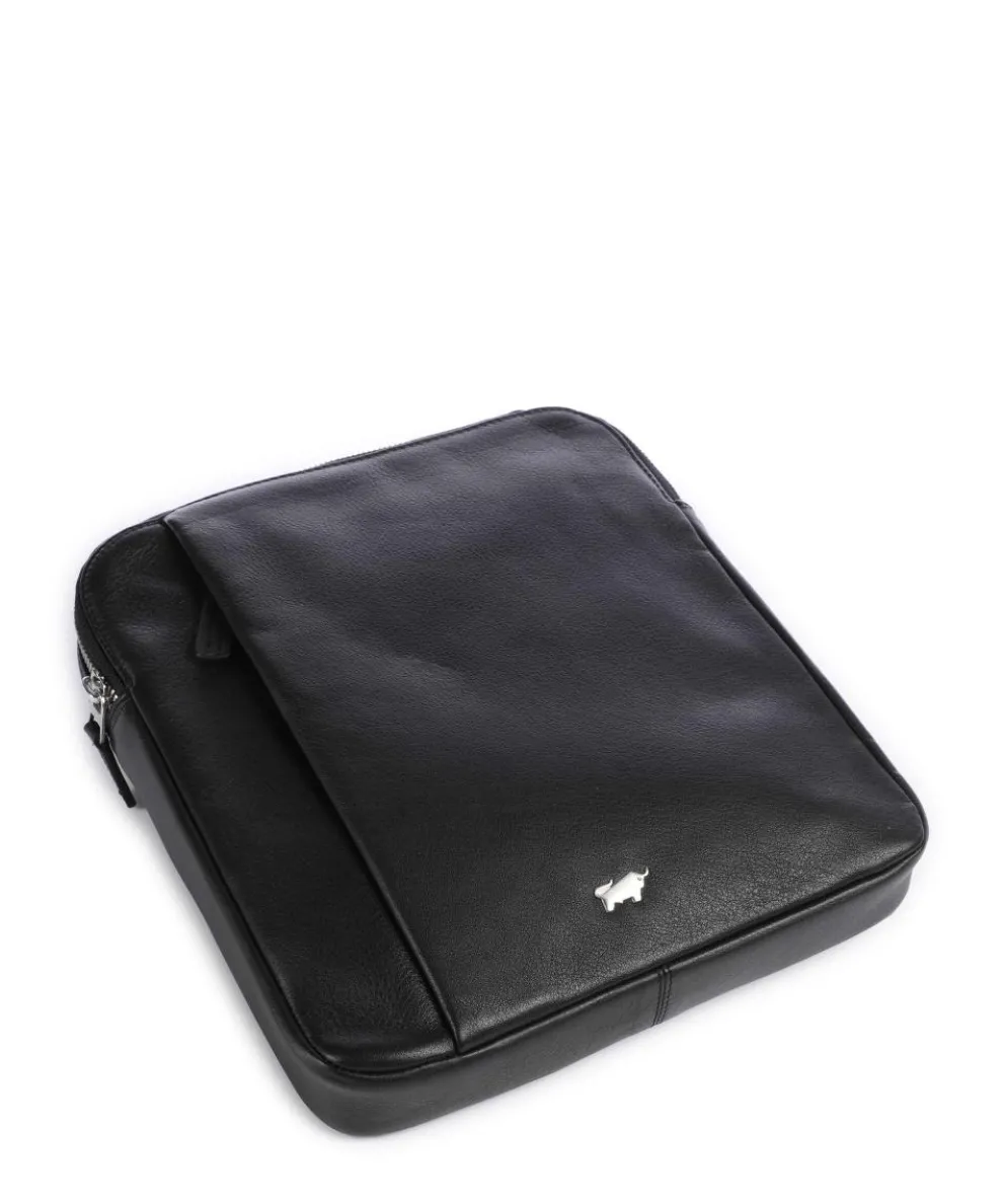 Golf Crossbody bag fine grain cow leather black