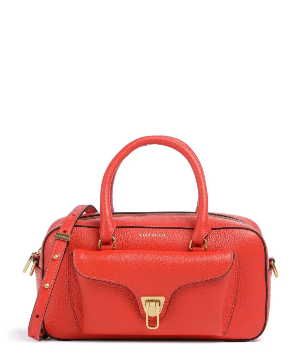 Beat Soft Handbag grained leather orange