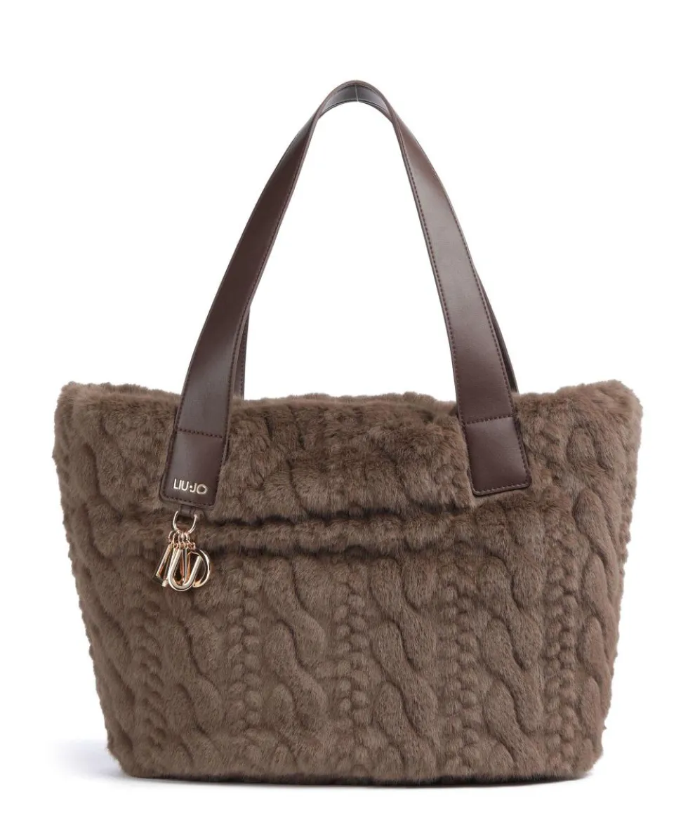 Verry L Tote bag faux fur tobacco