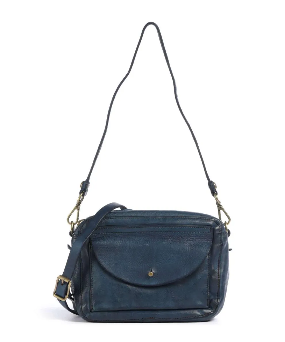 Shoulder bag cow leather petrol