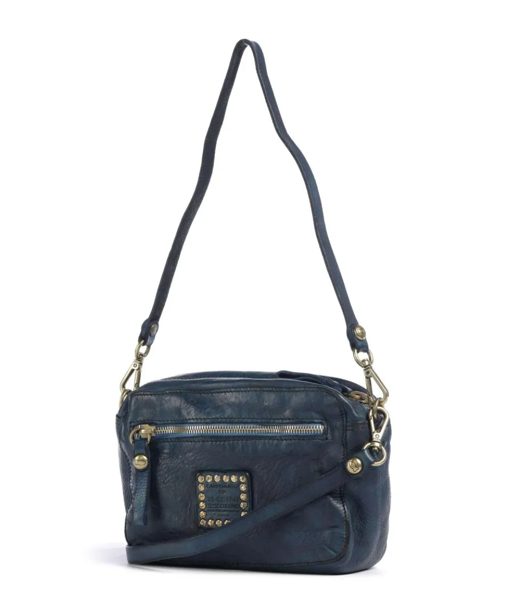 Shoulder bag cow leather petrol