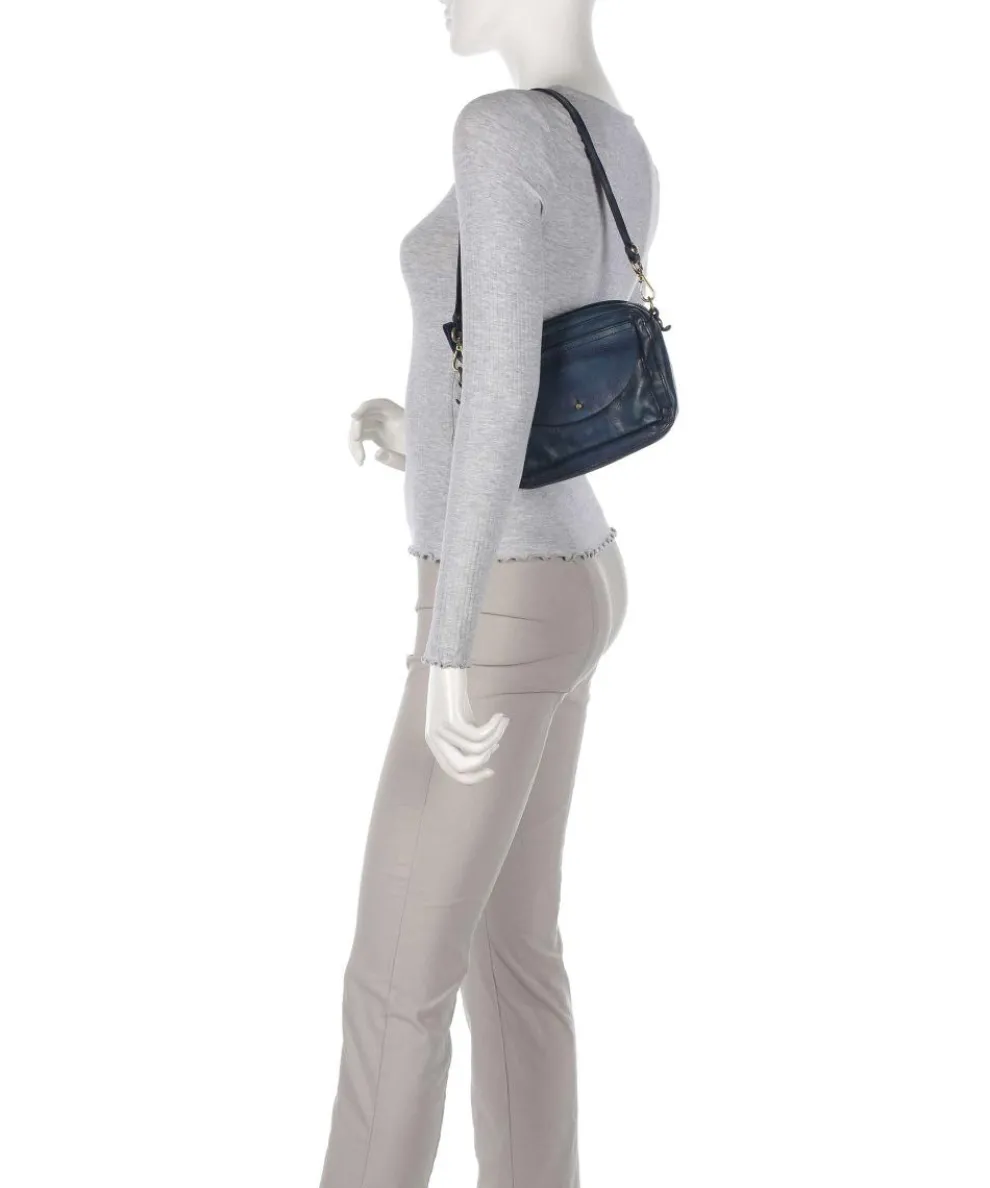 Shoulder bag cow leather petrol