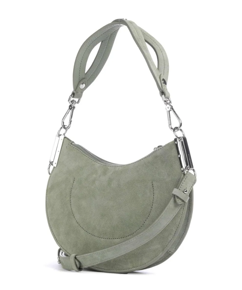 Sunup Suede Shoulder bag brushed cow leather greygreen