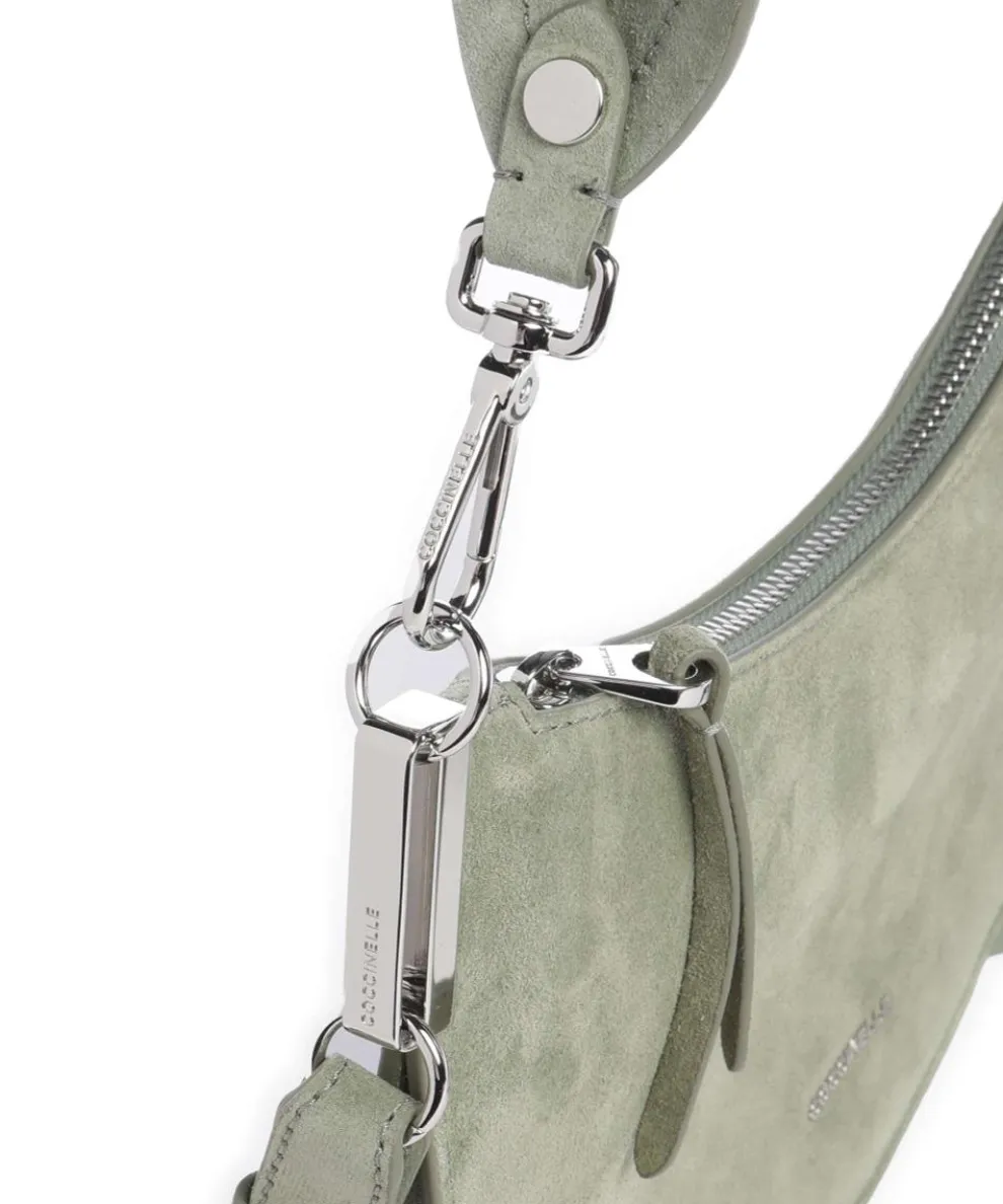 Sunup Suede Shoulder bag brushed cow leather greygreen