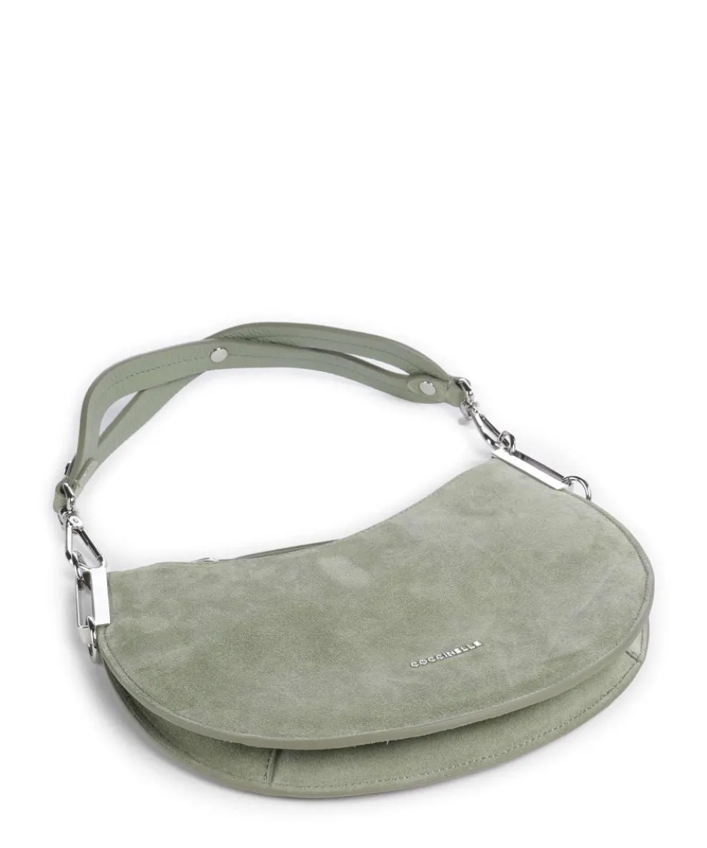 Sunup Suede Shoulder bag brushed cow leather greygreen