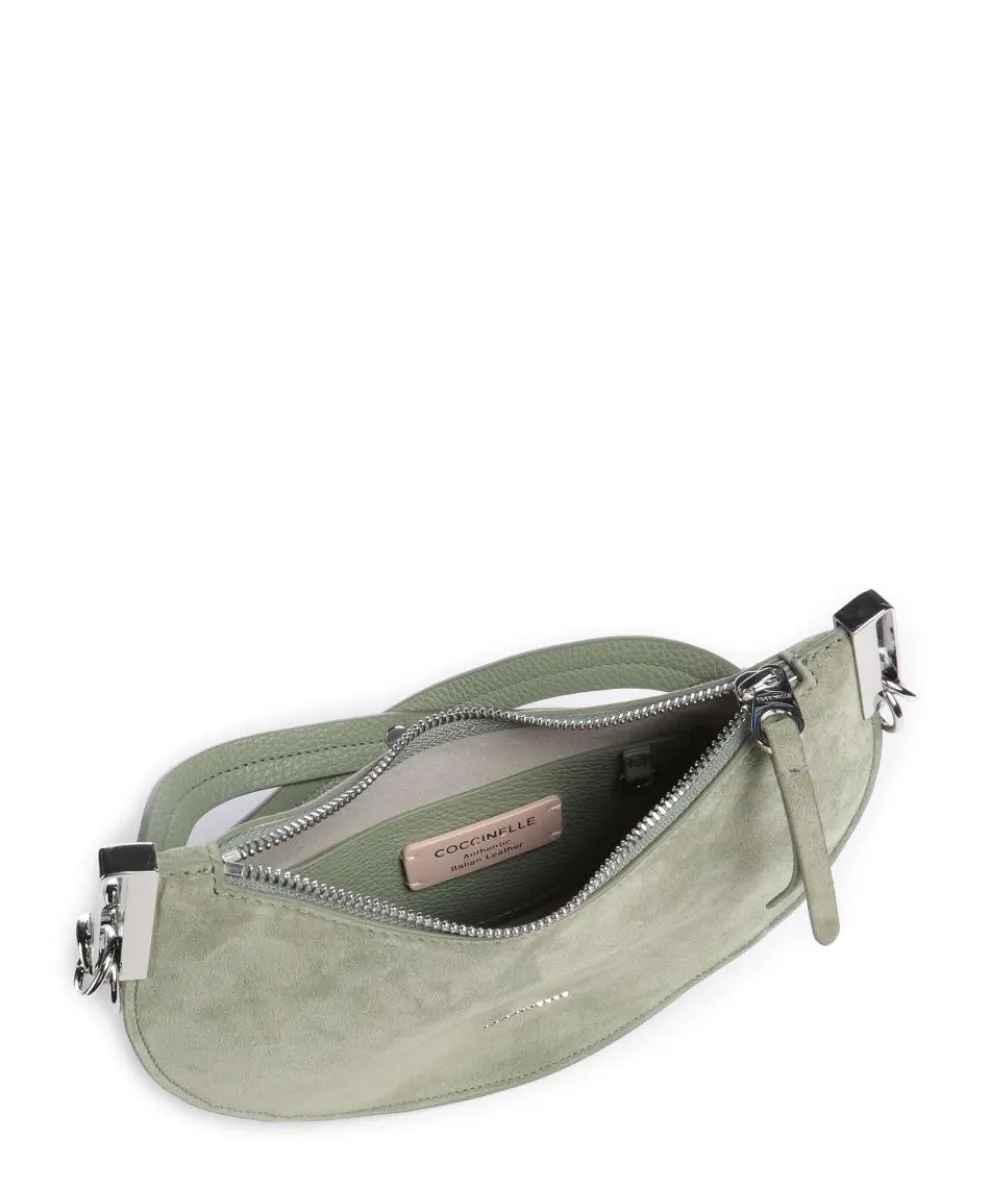 Sunup Suede Shoulder bag brushed cow leather greygreen