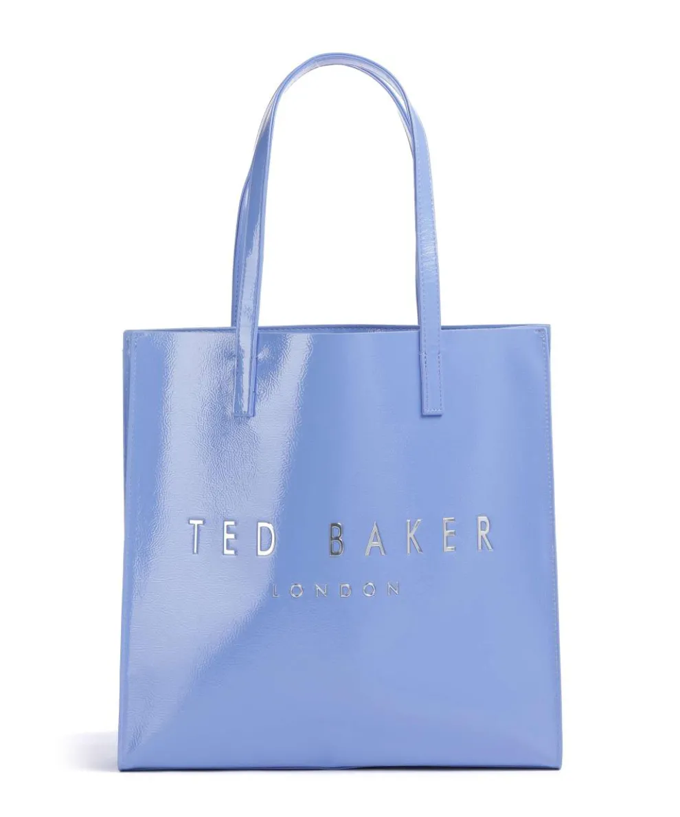 Crinkon Tote bag imitation leather blue