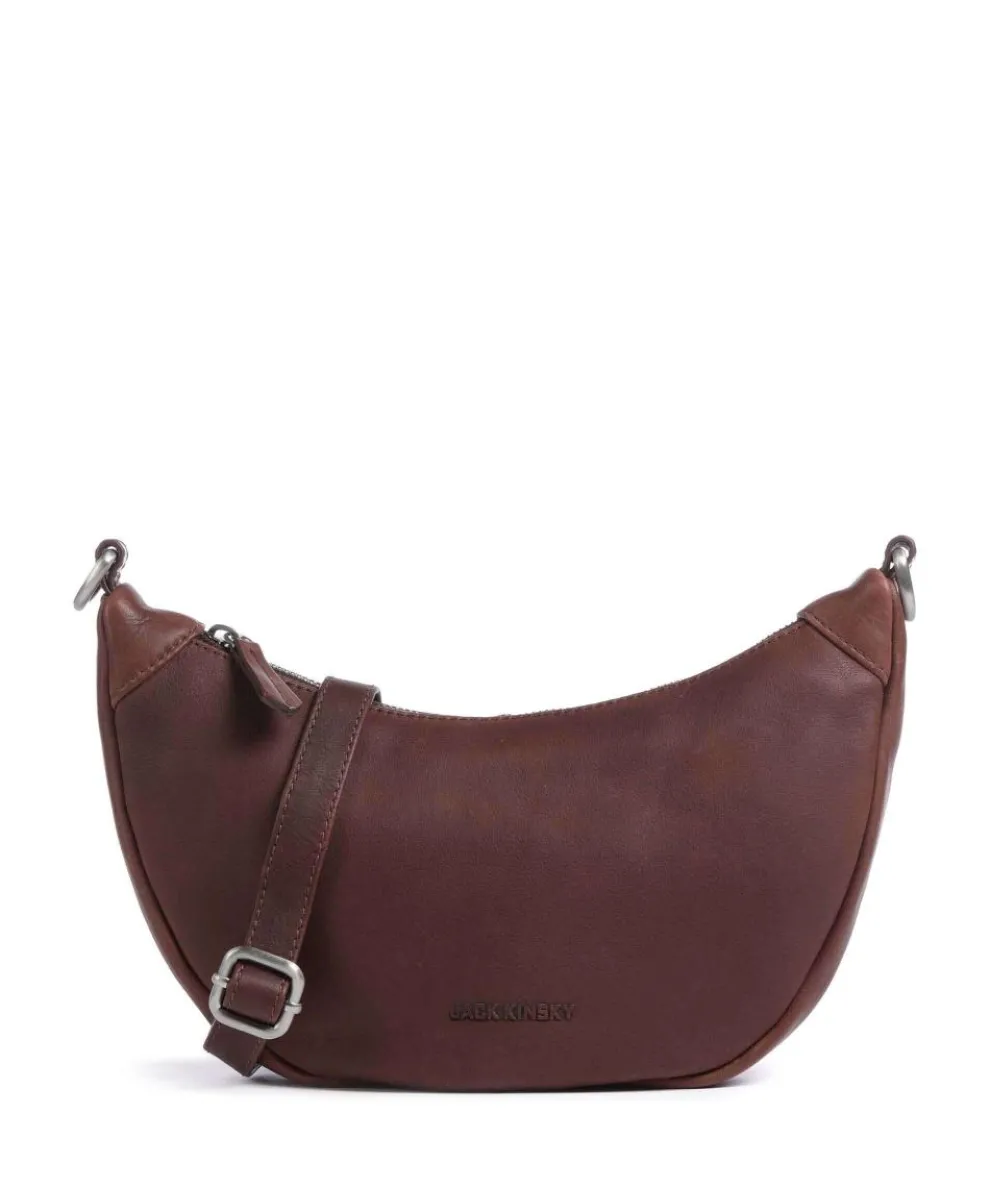 Aruba 2 Crossbody bag fine grain leather dark brown