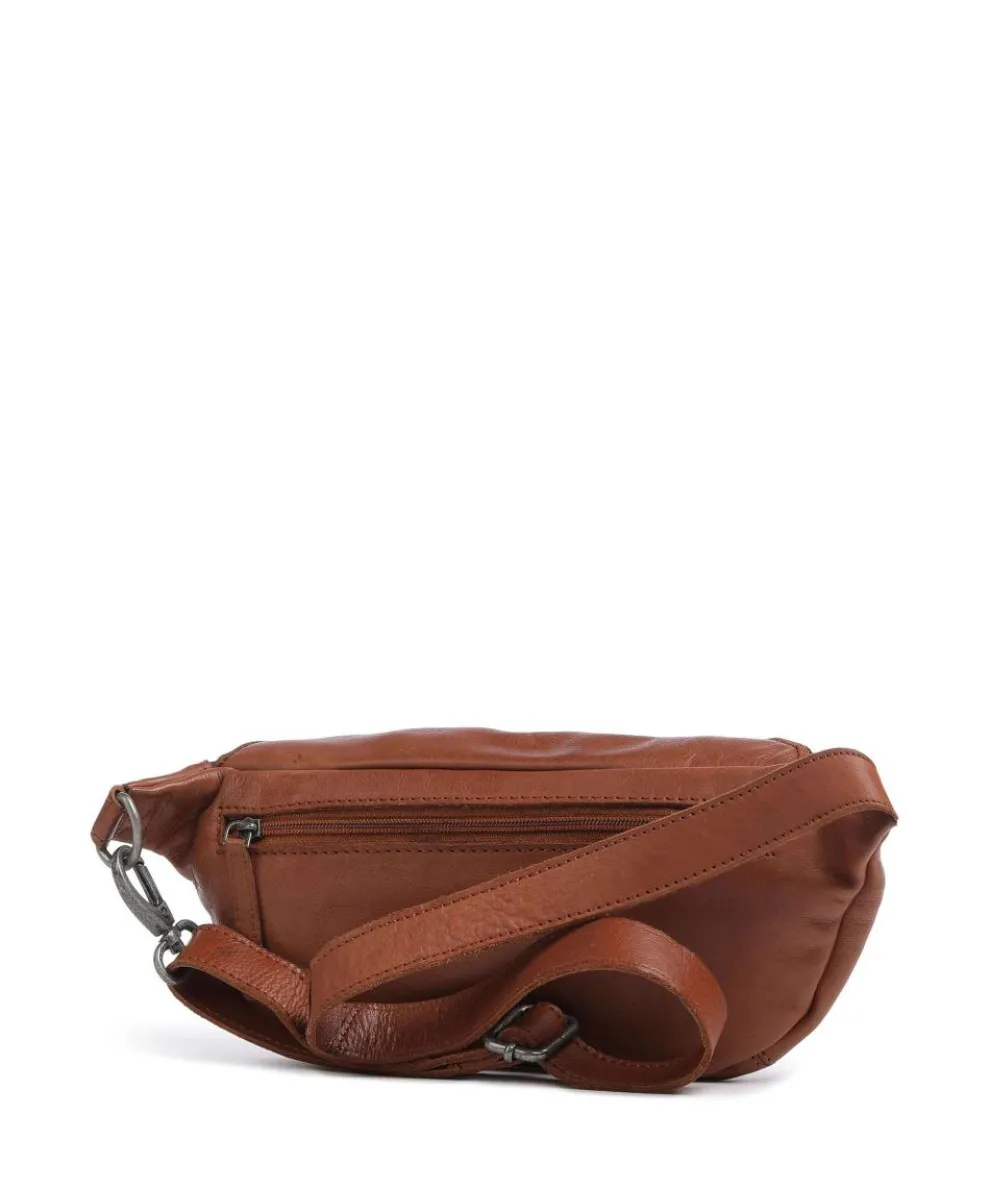 Washed Waxed Cow Severo Fanny pack grained cow leather cognac