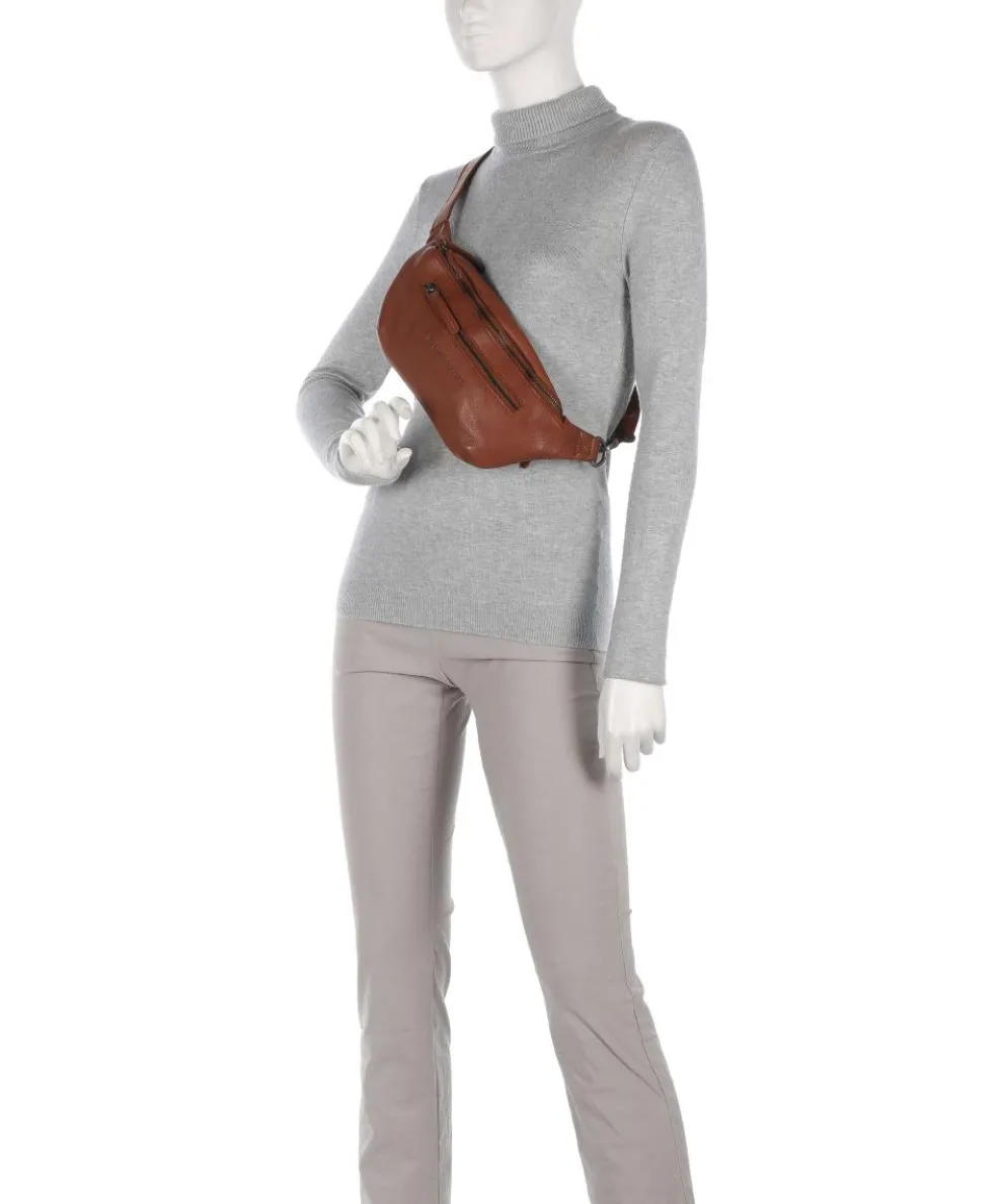 Washed Waxed Cow Severo Fanny pack grained cow leather cognac