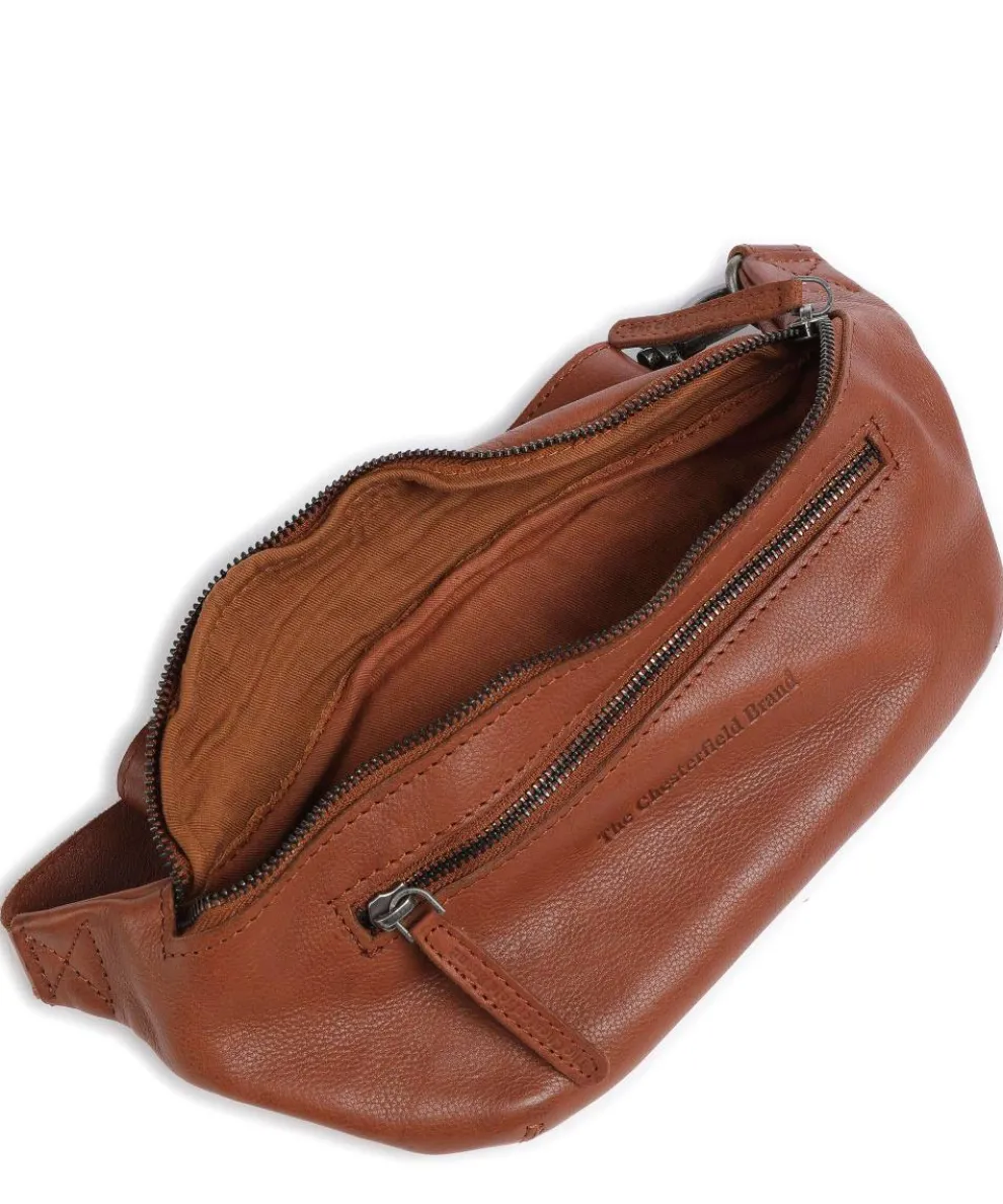 Washed Waxed Cow Severo Fanny pack grained cow leather cognac