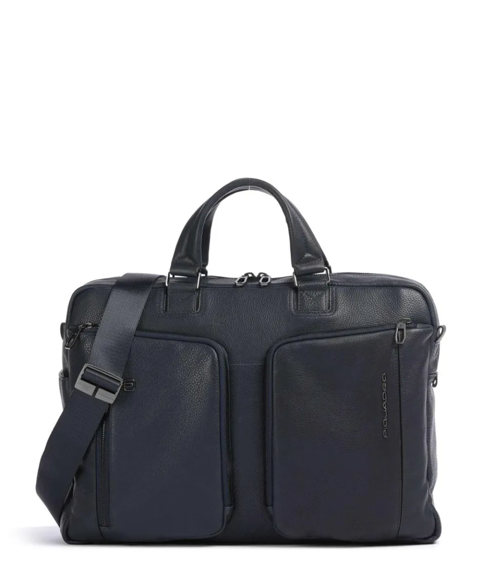S134 Briefcase 15″ grained cow leather navy