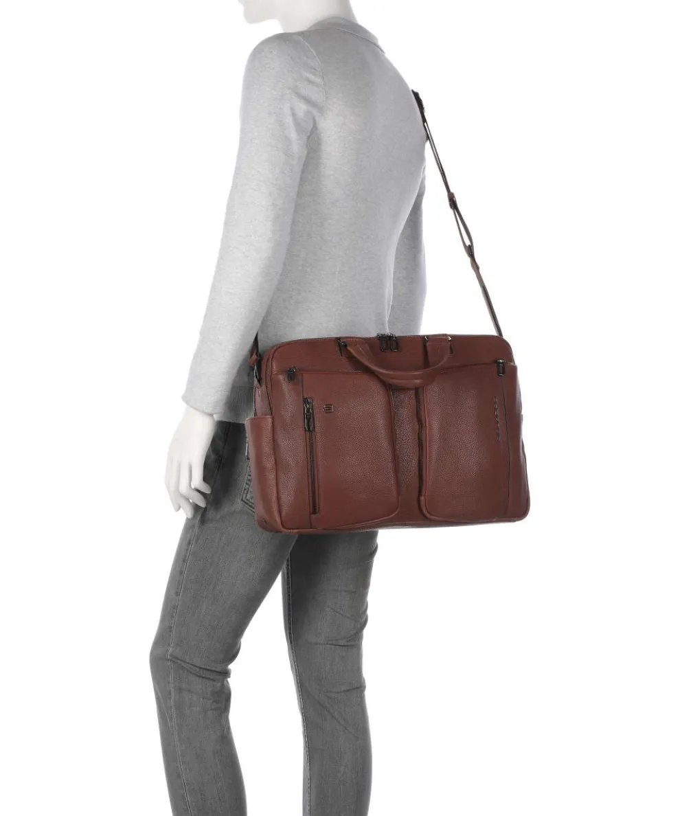 S134 Briefcase 16″ grained cow leather brown