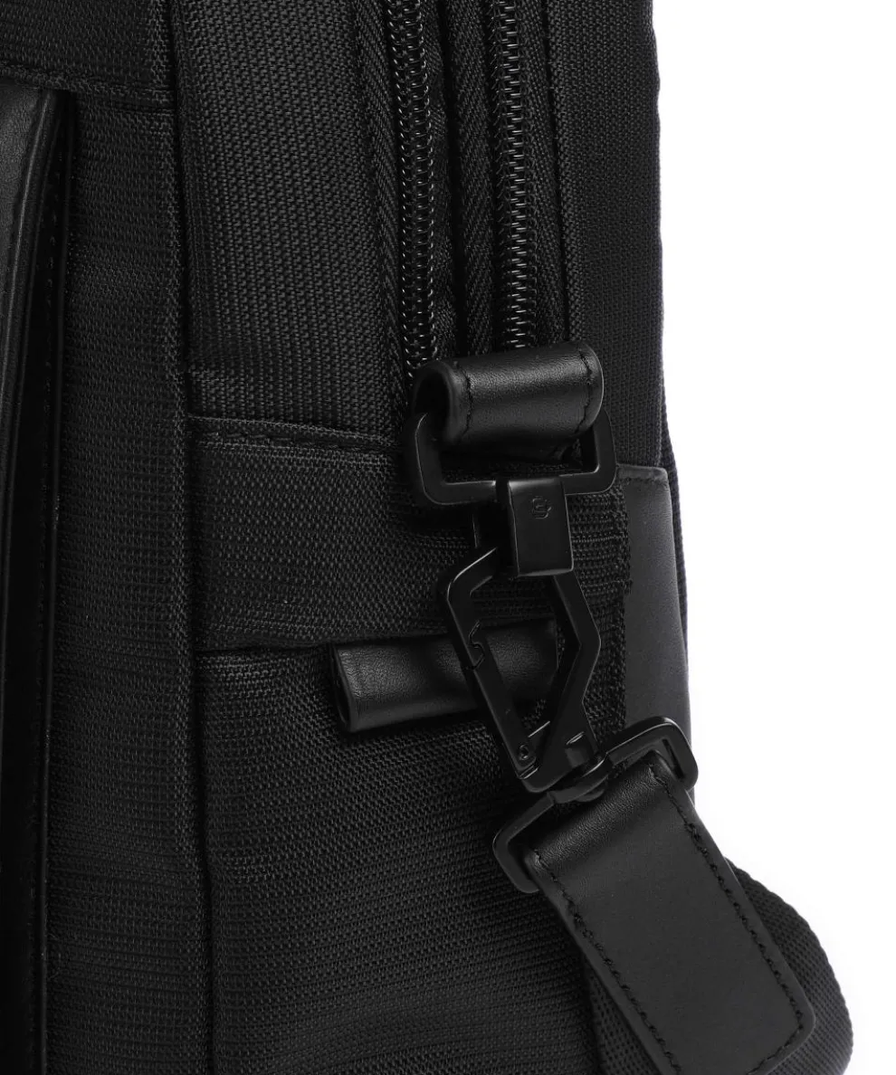 S136 Briefcase 16″ nylon, cow leather black