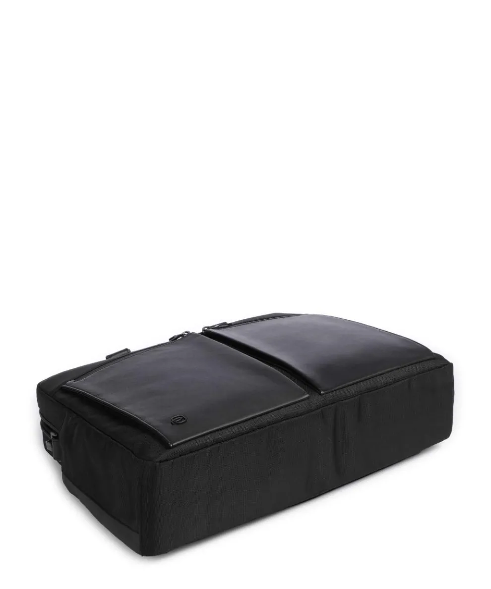 S136 Briefcase 16″ nylon, cow leather black