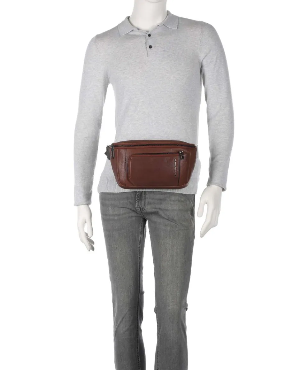 S134 Fanny pack grained cow leather brown