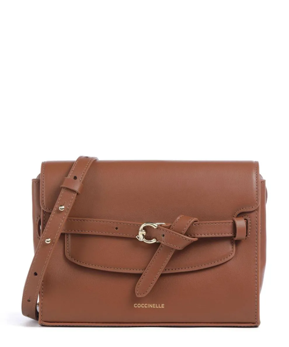Sabine Crossbody bag fine grain cow leather brown