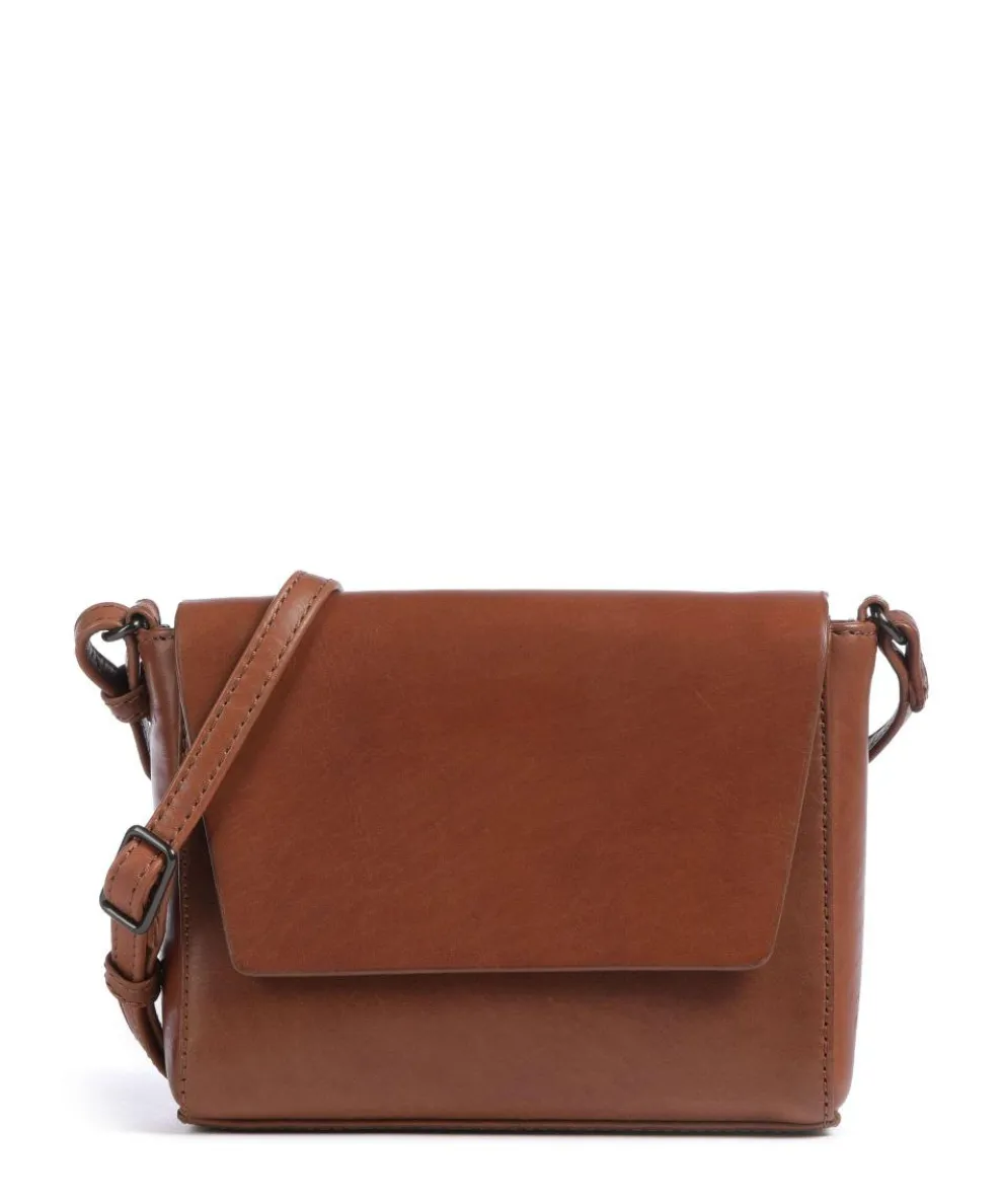 Saige Crossbody bag fine grain cow leather brown